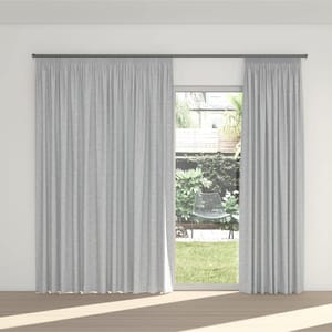 STUART GRAHAM READY MADE SHEER TEXTURED TAPED CURTAIN-WOODSTOCK