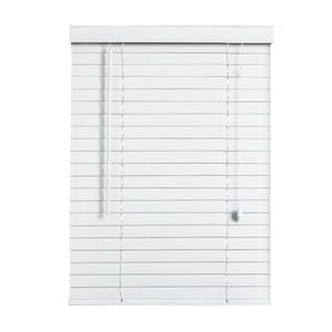 50mm PVC Fauxwood Venetian Blind - White