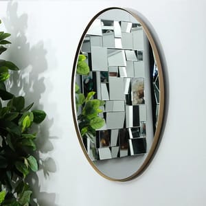 Oval Framed Aluminium Mirror - 600mm x 900mm