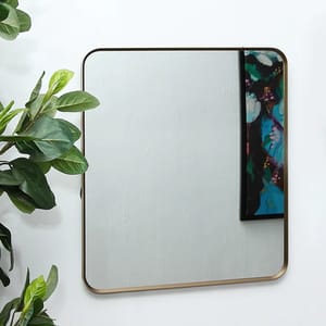 Round Edged Rectangle Aluminium Frame Mirror - 600mm x 700mm