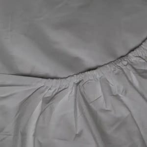 Grey Percale Flat Sheet - 100% cotton