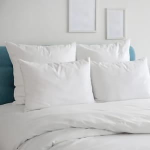Percale Plain White Duvet Cover - 100% cotton