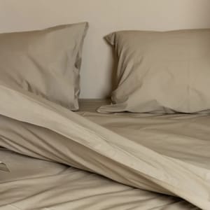 Taupe Percale Plain Pillow Case - 100% Cotton
