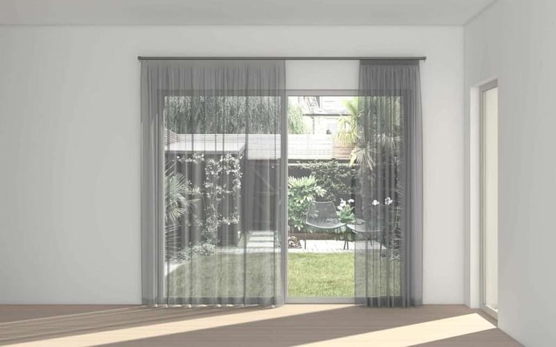 STUART GRAHAM READY MADE POLYESTER TAPED CURTAINS-AERIAL