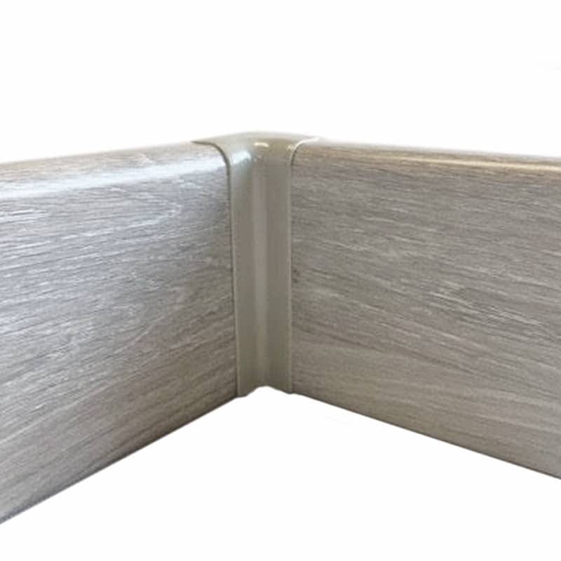 Internal Corner PVC Skirting Joiner - Greywash