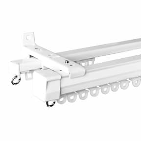 DOUBLE CURTAIN TRACK-RACER CURTAIN TRACK-WHITE