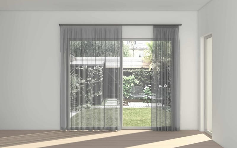 STUART GRAHAM READY MADE POLYESTER TAPED CURTAINS-AERIAL