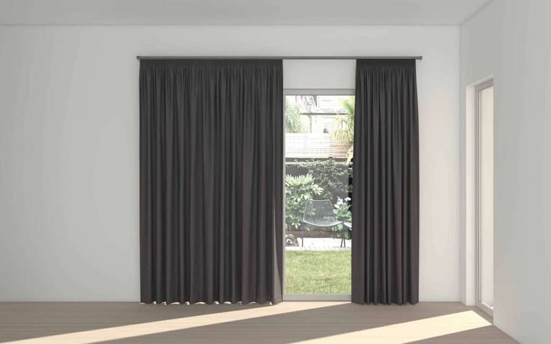 STUART GRAHAM READY MADE TAPED BLOCK OUT CURTAINS-MIDNIGHT