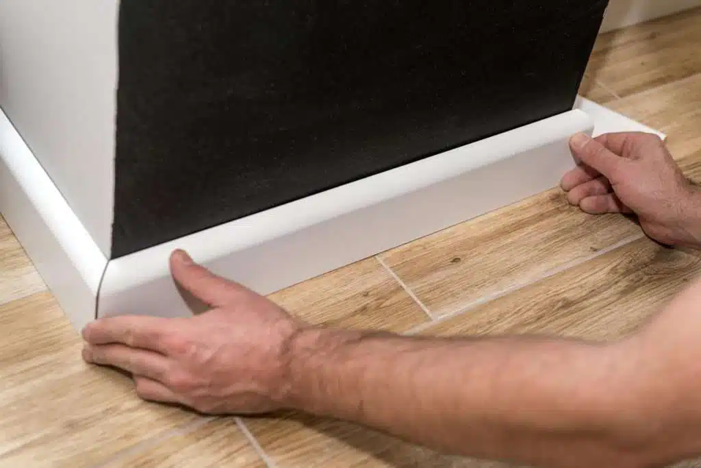 fitting skirting to wall