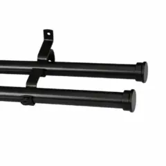 28Mm Gypsy Double Pole Set With End Caps - Black
