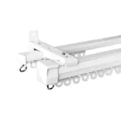 Double Curtain Aluminium Racer Track – White