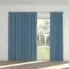 STUART GRAHAM READY MADE POLYESTER EYELET CURTAINS-COLOURWASH