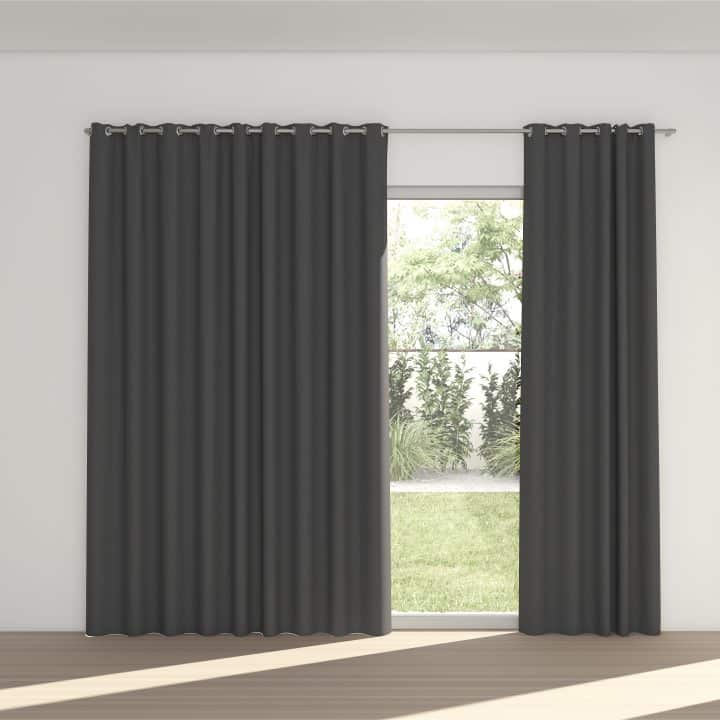 STUART GRAHAM READY MADE EYELET BLOCK OUT CURTAINS-NIGHT TIME
