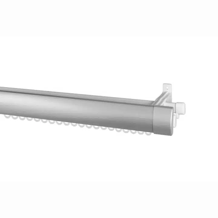 40mm Pelmet & Track - Brushed Silver