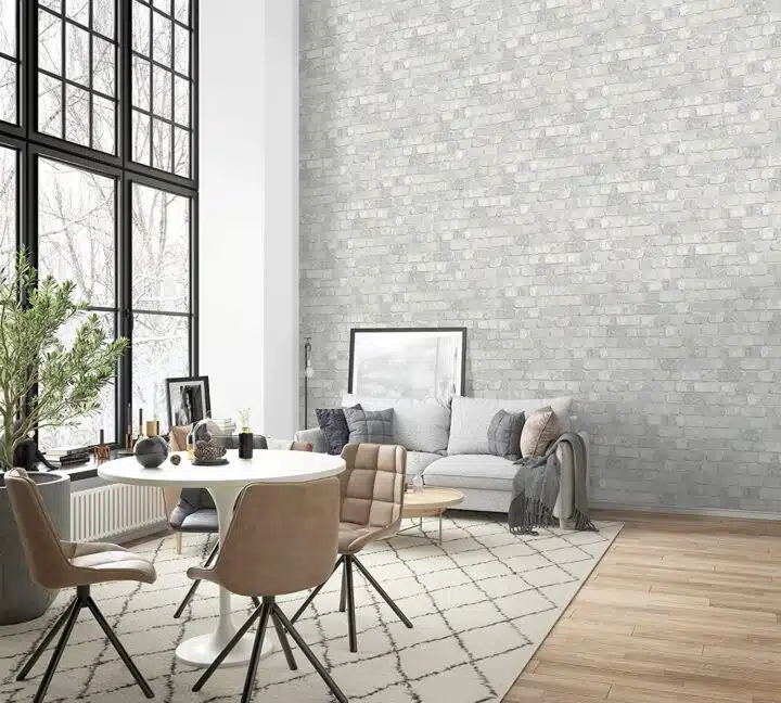 Wallpaper - Princess Street Brick - Grey - Image 3