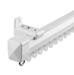 Single Curtain Aluminium Racer Track - White