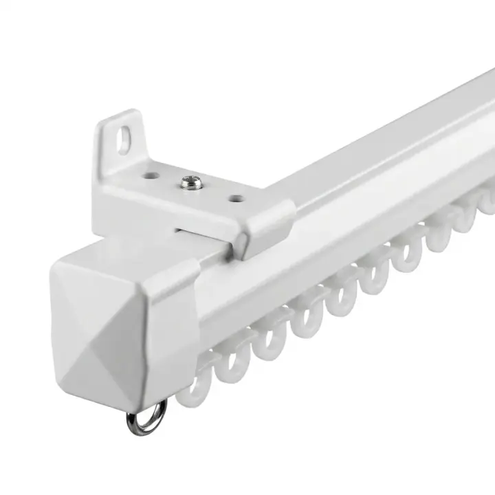 Single Curtain Aluminium Racer Track - White