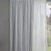 STUART GRAHAM READY MADE UNLINED SHEER TAPED CURTAINS-SUNSHINE