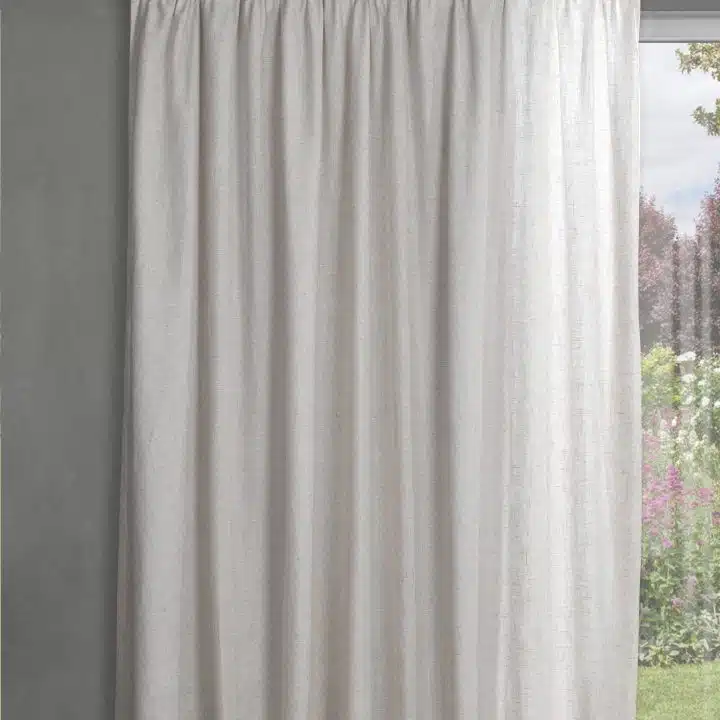 STUART GRAHAM READY MADE TEXTURED LINEN TAPED CURTAINS-SYMPHONY