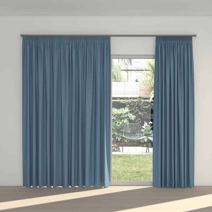 STUART GRAHAM READY MADE TAPED POLYESTER CURTAINS-COLOURWASH
