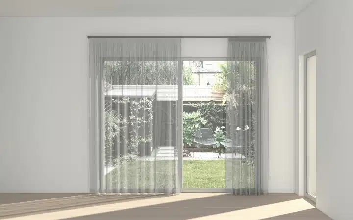 STUART GRAHAM READY MADE TEXTURED SHEER TAPED CURTAINS-TRANQUIL