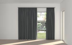 STUART GRAHAM READY MADE SHEER TEXTURED TAPED CURTAINS-WILLOW