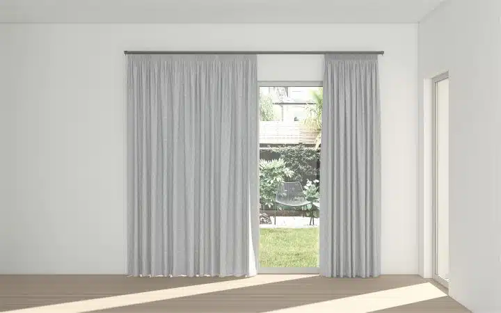 STUART GRAHAM READY MADE SHEER TEXTURED TAPED CURTAIN-WOODSTOCK