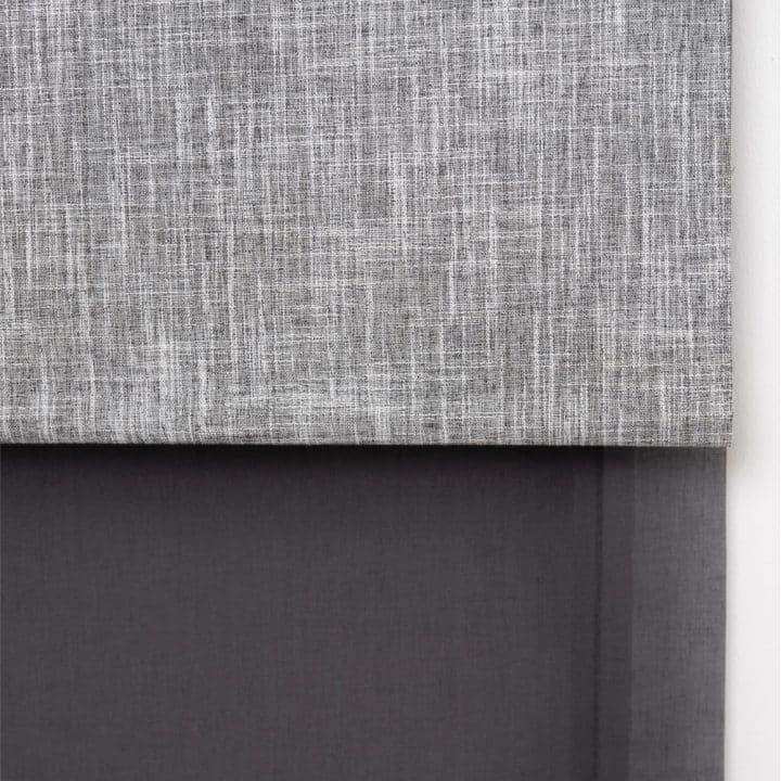 Textured Dove Blockout And Graphite Sheer Roller Blind Set - Image 5