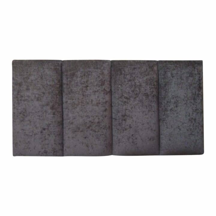 Headboard-Three Quarter 4 Verticle Panels Dark Brown