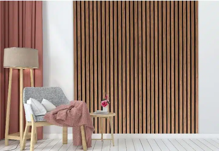 Wide Slatted Wall Panel - Kiaat