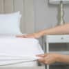 White Percale Fitted Sheet - 100% Cotton Percale – Crisp White Finish