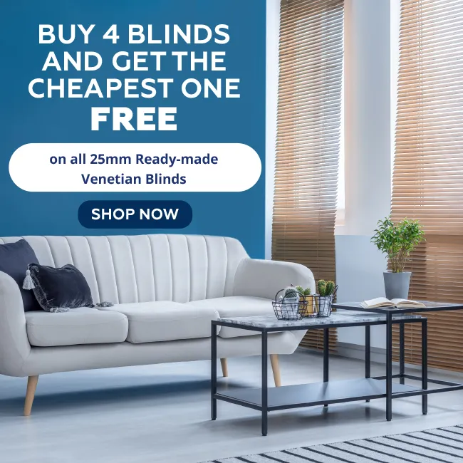 Finishing Touches - Deals - New Homeowners - Buy 4 Ready Made 25Mm Blinds &Amp; Get The Cheapest One Free!